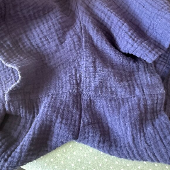 Women's L Rails Leighton Waffled Cotton Gauze Pull-On Blue Shorts - Picture 10 of 10